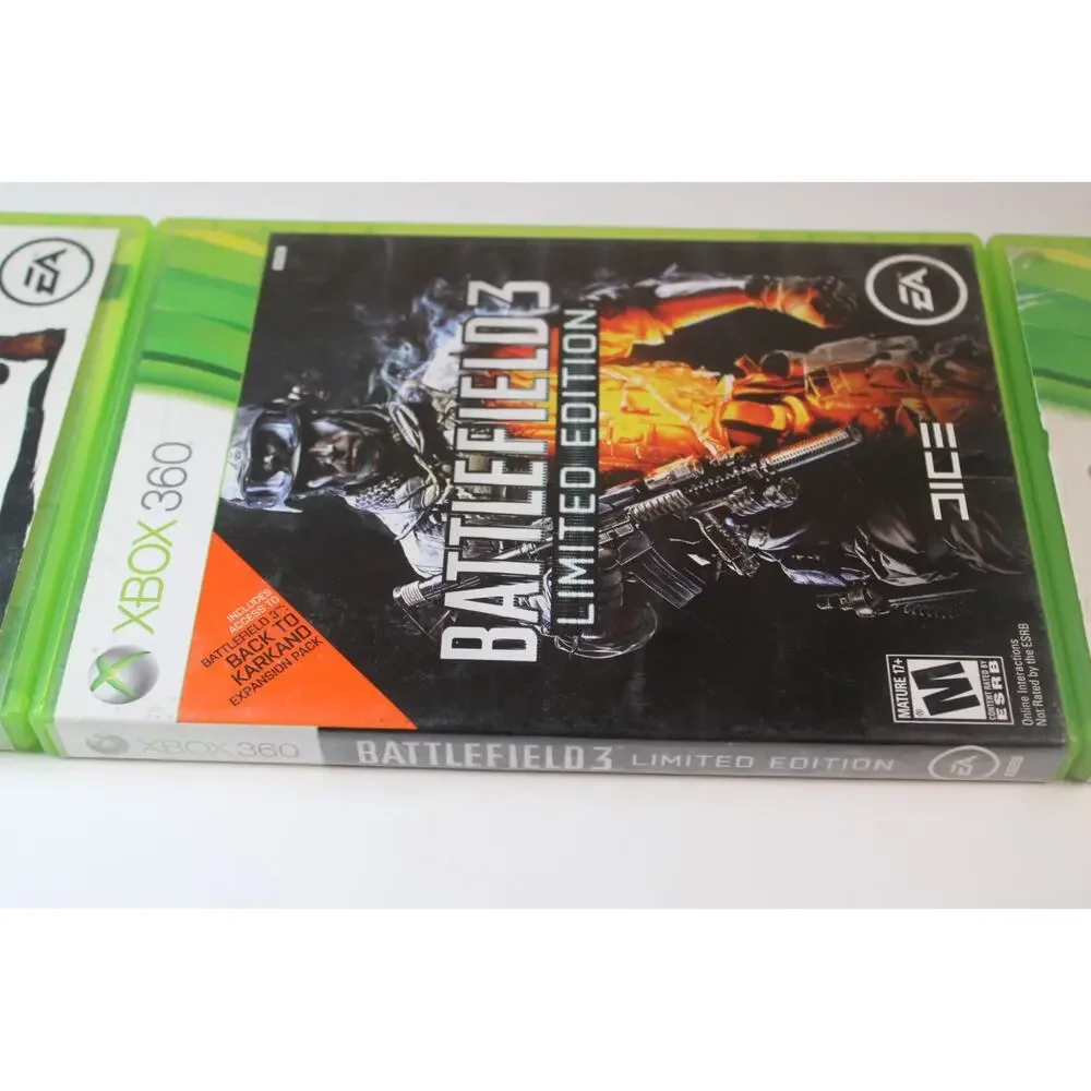 3 game lot/bundle: Battlefield 2, 3, 4 (Microsoft Xbox 360) Authentic, Tested